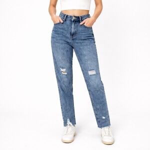 Ardene Straight High Rise Jeans Light Wash Women's 5